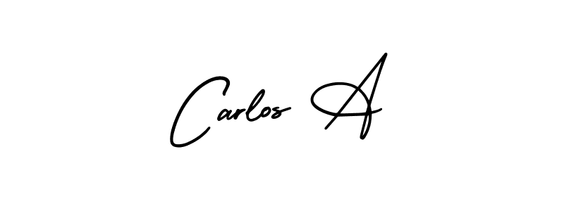 if you are searching for the best signature style for your name Carlos A. so please give up your signature search. here we have designed multiple signature styles  using AmerikaSignatureDemo-Regular. Carlos A signature style 3 images and pictures png