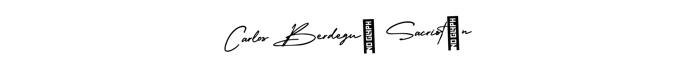 Design your own signature with our free online signature maker. With this signature software, you can create a handwritten (AmerikaSignatureDemo-Regular) signature for name Carlos Berdegué Sacristán. Carlos Berdegué Sacristán signature style 3 images and pictures png