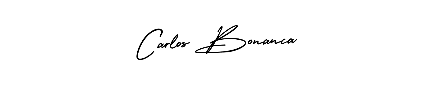 Carlos Bonanca stylish signature style. Best Handwritten Sign (AmerikaSignatureDemo-Regular) for my name. Handwritten Signature Collection Ideas for my name Carlos Bonanca. Carlos Bonanca signature style 3 images and pictures png