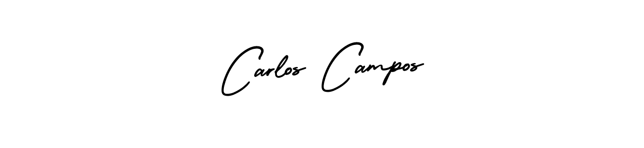 Create a beautiful signature design for name Carlos Campos. With this signature (AmerikaSignatureDemo-Regular) fonts, you can make a handwritten signature for free. Carlos Campos signature style 3 images and pictures png