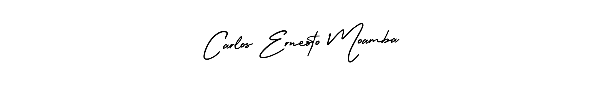 Carlos Ernesto Moamba stylish signature style. Best Handwritten Sign (AmerikaSignatureDemo-Regular) for my name. Handwritten Signature Collection Ideas for my name Carlos Ernesto Moamba. Carlos Ernesto Moamba signature style 3 images and pictures png