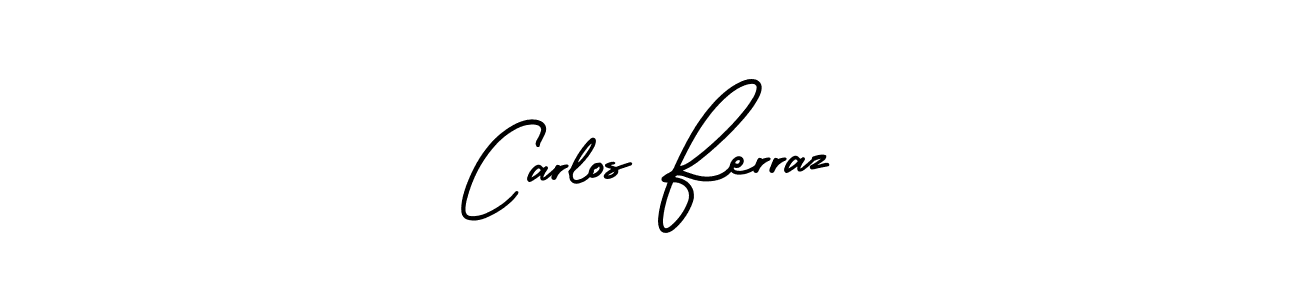 Carlos Ferraz stylish signature style. Best Handwritten Sign (AmerikaSignatureDemo-Regular) for my name. Handwritten Signature Collection Ideas for my name Carlos Ferraz. Carlos Ferraz signature style 3 images and pictures png