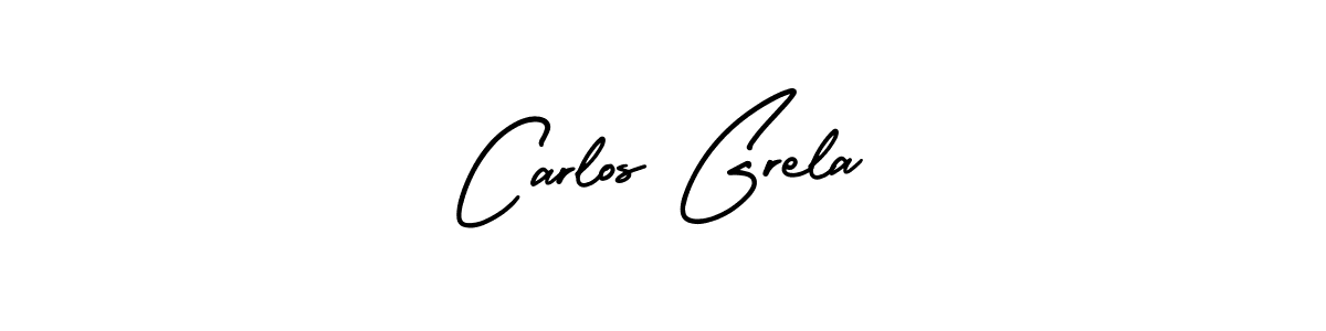 How to Draw Carlos Grela signature style? AmerikaSignatureDemo-Regular is a latest design signature styles for name Carlos Grela. Carlos Grela signature style 3 images and pictures png