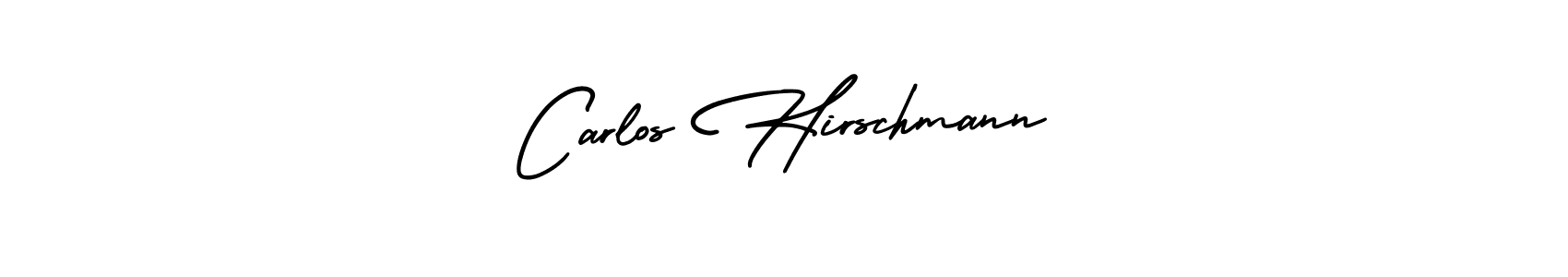 You should practise on your own different ways (AmerikaSignatureDemo-Regular) to write your name (Carlos Hirschmann) in signature. don't let someone else do it for you. Carlos Hirschmann signature style 3 images and pictures png