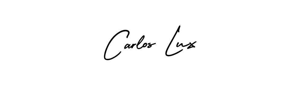 The best way (AmerikaSignatureDemo-Regular) to make a short signature is to pick only two or three words in your name. The name Carlos Lux include a total of six letters. For converting this name. Carlos Lux signature style 3 images and pictures png