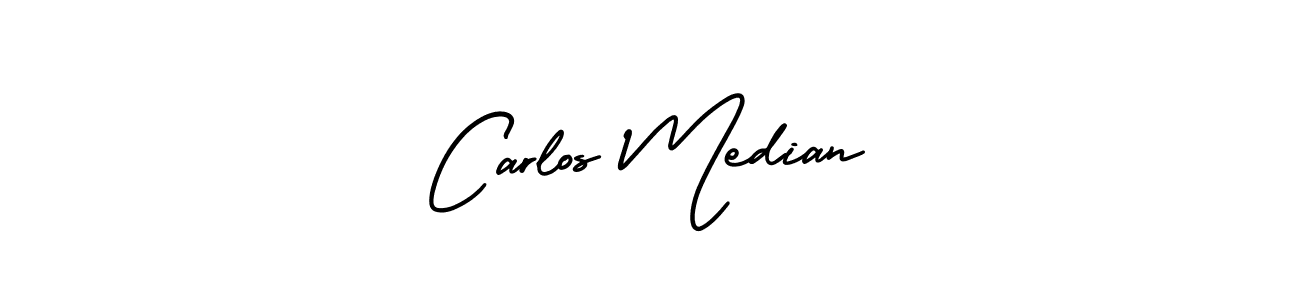 Make a beautiful signature design for name Carlos Median. With this signature (AmerikaSignatureDemo-Regular) style, you can create a handwritten signature for free. Carlos Median signature style 3 images and pictures png