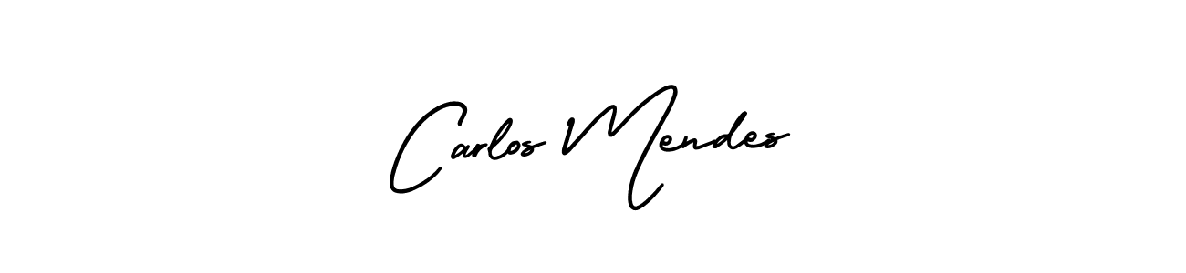 You should practise on your own different ways (AmerikaSignatureDemo-Regular) to write your name (Carlos Mendes) in signature. don't let someone else do it for you. Carlos Mendes signature style 3 images and pictures png