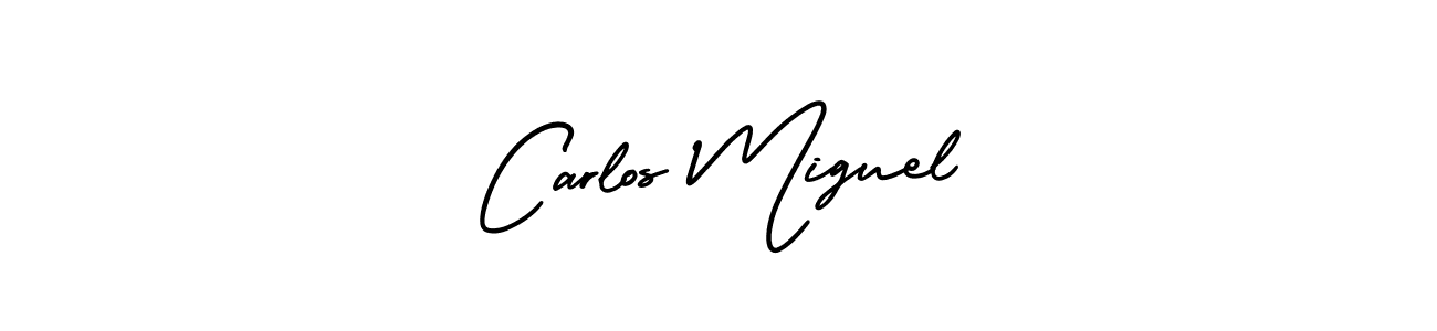 You should practise on your own different ways (AmerikaSignatureDemo-Regular) to write your name (Carlos Miguel) in signature. don't let someone else do it for you. Carlos Miguel signature style 3 images and pictures png