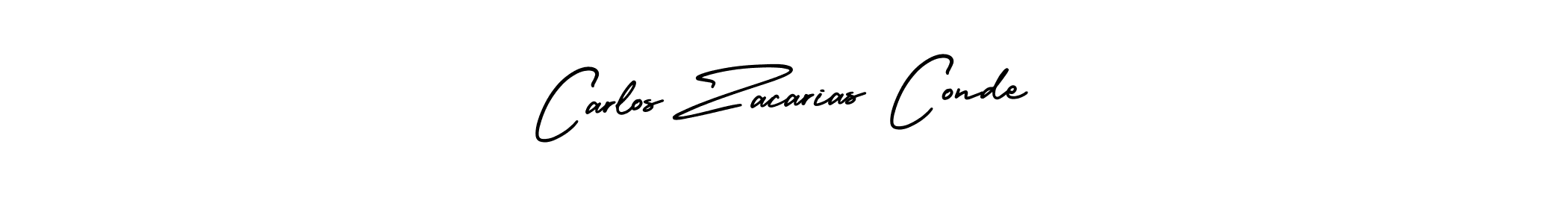 Carlos Zacarias Conde stylish signature style. Best Handwritten Sign (AmerikaSignatureDemo-Regular) for my name. Handwritten Signature Collection Ideas for my name Carlos Zacarias Conde. Carlos Zacarias Conde signature style 3 images and pictures png