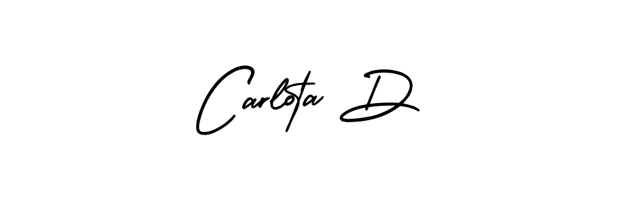 It looks lik you need a new signature style for name Carlota D. Design unique handwritten (AmerikaSignatureDemo-Regular) signature with our free signature maker in just a few clicks. Carlota D signature style 3 images and pictures png