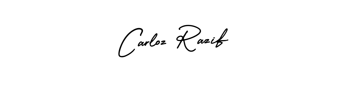 Best and Professional Signature Style for Carloz Razif. AmerikaSignatureDemo-Regular Best Signature Style Collection. Carloz Razif signature style 3 images and pictures png