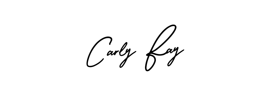 Use a signature maker to create a handwritten signature online. With this signature software, you can design (AmerikaSignatureDemo-Regular) your own signature for name Carly Fay. Carly Fay signature style 3 images and pictures png