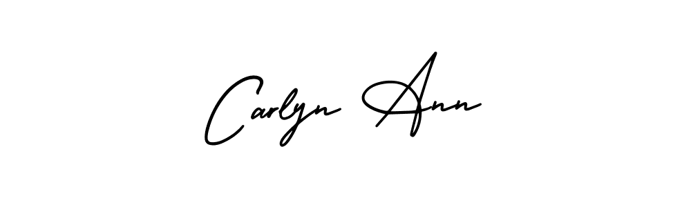 Make a beautiful signature design for name Carlyn Ann. With this signature (AmerikaSignatureDemo-Regular) style, you can create a handwritten signature for free. Carlyn Ann signature style 3 images and pictures png