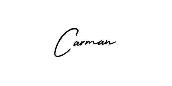 How to make Carman name signature. Use AmerikaSignatureDemo-Regular style for creating short signs online. This is the latest handwritten sign. Carman signature style 3 images and pictures png