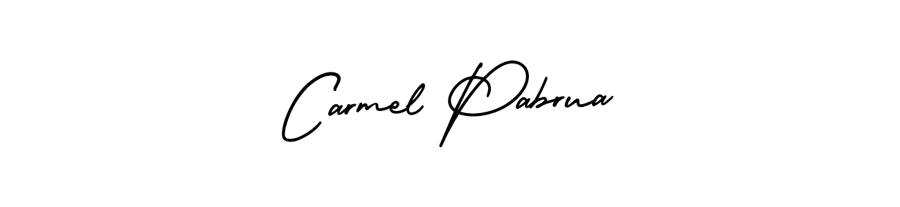 You should practise on your own different ways (AmerikaSignatureDemo-Regular) to write your name (Carmel Pabrua) in signature. don't let someone else do it for you. Carmel Pabrua signature style 3 images and pictures png