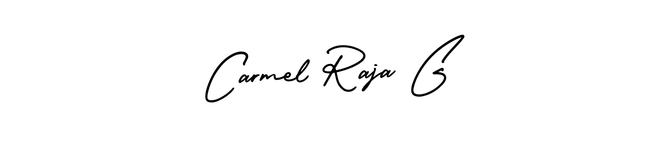 Similarly AmerikaSignatureDemo-Regular is the best handwritten signature design. Signature creator online .You can use it as an online autograph creator for name Carmel Raja G. Carmel Raja G signature style 3 images and pictures png