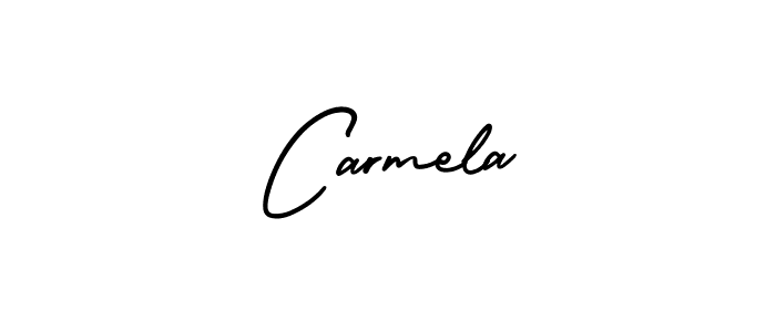 Use a signature maker to create a handwritten signature online. With this signature software, you can design (AmerikaSignatureDemo-Regular) your own signature for name Carmela. Carmela signature style 3 images and pictures png