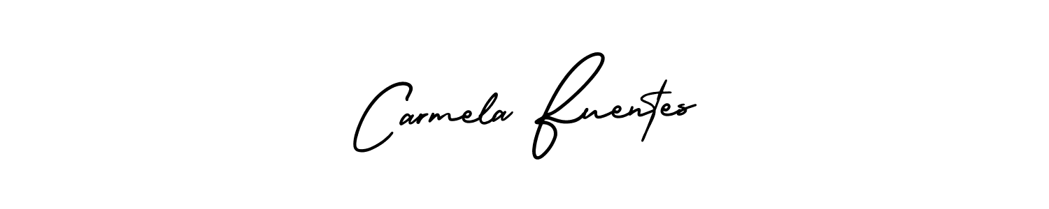 Also You can easily find your signature by using the search form. We will create Carmela Fuentes name handwritten signature images for you free of cost using AmerikaSignatureDemo-Regular sign style. Carmela Fuentes signature style 3 images and pictures png