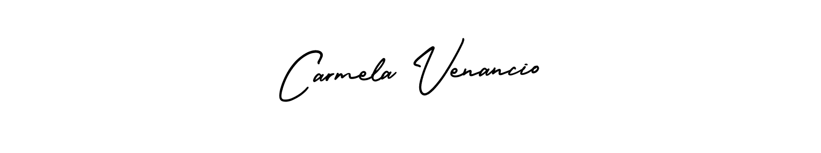 This is the best signature style for the Carmela Venancio name. Also you like these signature font (AmerikaSignatureDemo-Regular). Mix name signature. Carmela Venancio signature style 3 images and pictures png