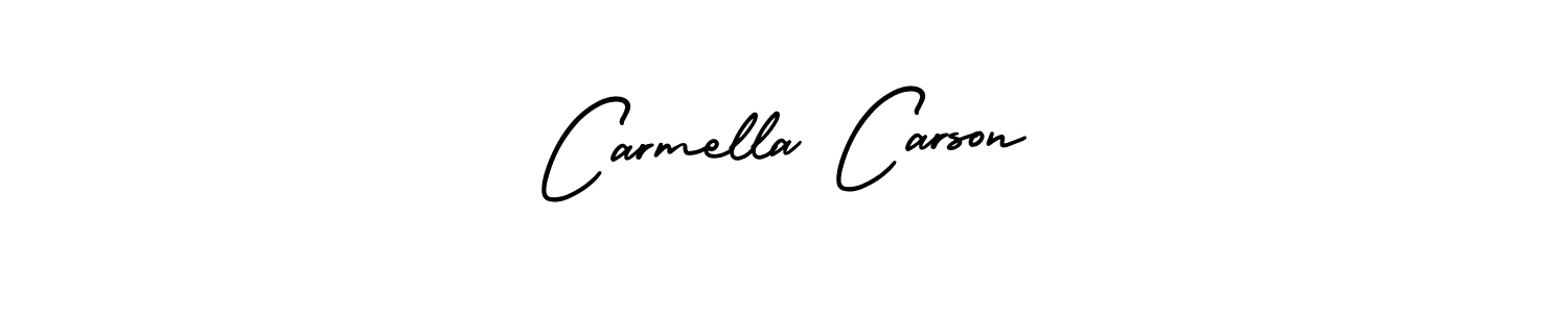 Use a signature maker to create a handwritten signature online. With this signature software, you can design (AmerikaSignatureDemo-Regular) your own signature for name Carmella Carson. Carmella Carson signature style 3 images and pictures png