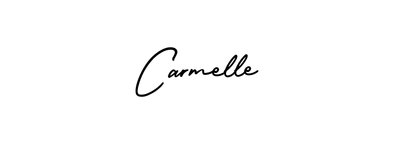 Carmelle stylish signature style. Best Handwritten Sign (AmerikaSignatureDemo-Regular) for my name. Handwritten Signature Collection Ideas for my name Carmelle. Carmelle signature style 3 images and pictures png