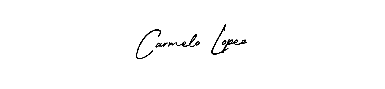 Carmelo Lopez stylish signature style. Best Handwritten Sign (AmerikaSignatureDemo-Regular) for my name. Handwritten Signature Collection Ideas for my name Carmelo Lopez. Carmelo Lopez signature style 3 images and pictures png