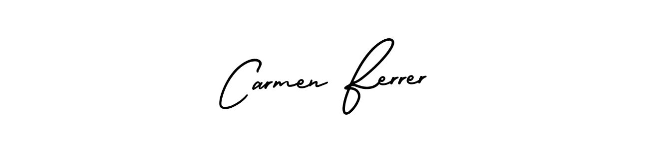 The best way (AmerikaSignatureDemo-Regular) to make a short signature is to pick only two or three words in your name. The name Carmen Ferrer include a total of six letters. For converting this name. Carmen Ferrer signature style 3 images and pictures png