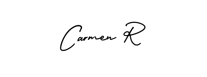 How to Draw Carmen R signature style? AmerikaSignatureDemo-Regular is a latest design signature styles for name Carmen R. Carmen R signature style 3 images and pictures png