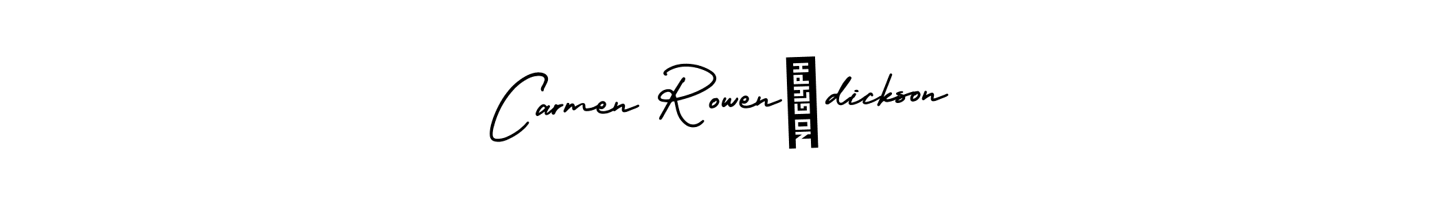 How to make Carmen Rowen dickson signature? AmerikaSignatureDemo-Regular is a professional autograph style. Create handwritten signature for Carmen Rowen dickson name. Carmen Rowen dickson signature style 3 images and pictures png