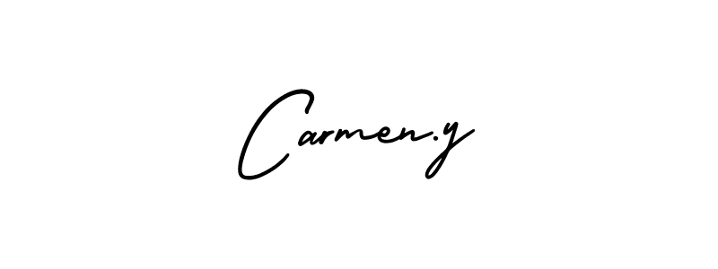 Create a beautiful signature design for name Carmen.y. With this signature (AmerikaSignatureDemo-Regular) fonts, you can make a handwritten signature for free. Carmen.y signature style 3 images and pictures png