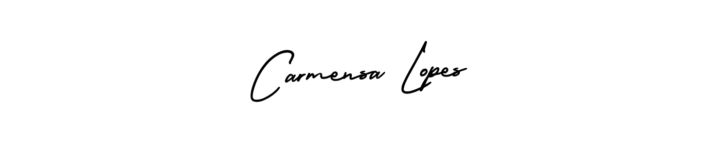 How to make Carmensa Lopes signature? AmerikaSignatureDemo-Regular is a professional autograph style. Create handwritten signature for Carmensa Lopes name. Carmensa Lopes signature style 3 images and pictures png