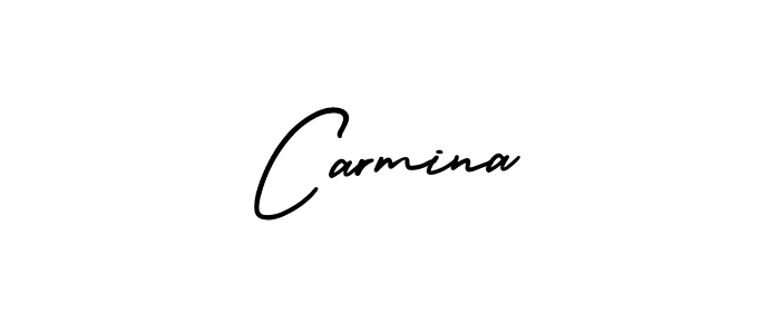 How to make Carmina name signature. Use AmerikaSignatureDemo-Regular style for creating short signs online. This is the latest handwritten sign. Carmina signature style 3 images and pictures png