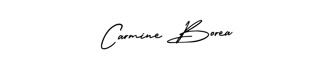 You should practise on your own different ways (AmerikaSignatureDemo-Regular) to write your name (Carmine Borea) in signature. don't let someone else do it for you. Carmine Borea signature style 3 images and pictures png