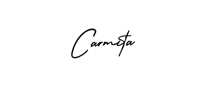 Make a beautiful signature design for name Carmita. With this signature (AmerikaSignatureDemo-Regular) style, you can create a handwritten signature for free. Carmita signature style 3 images and pictures png