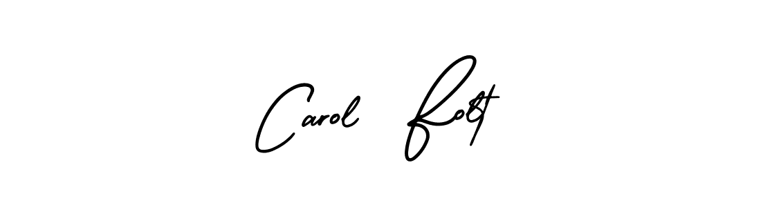 Create a beautiful signature design for name Carol  Folt. With this signature (AmerikaSignatureDemo-Regular) fonts, you can make a handwritten signature for free. Carol  Folt signature style 3 images and pictures png