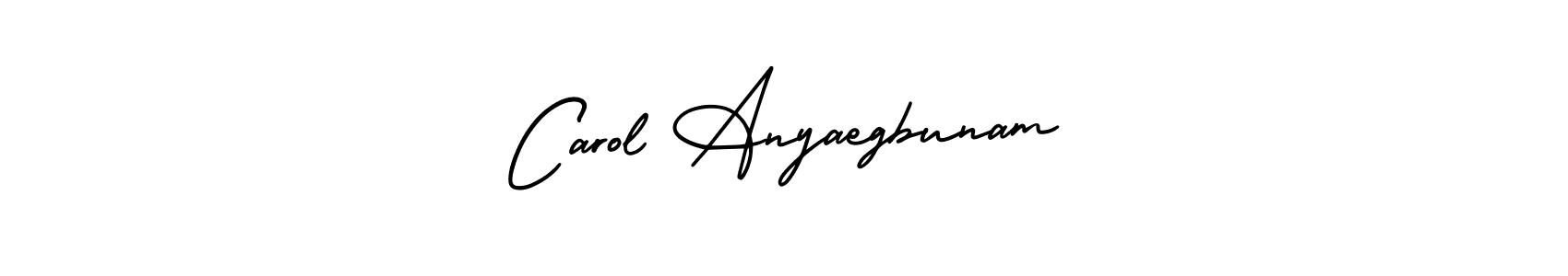 How to make Carol Anyaegbunam name signature. Use AmerikaSignatureDemo-Regular style for creating short signs online. This is the latest handwritten sign. Carol Anyaegbunam signature style 3 images and pictures png