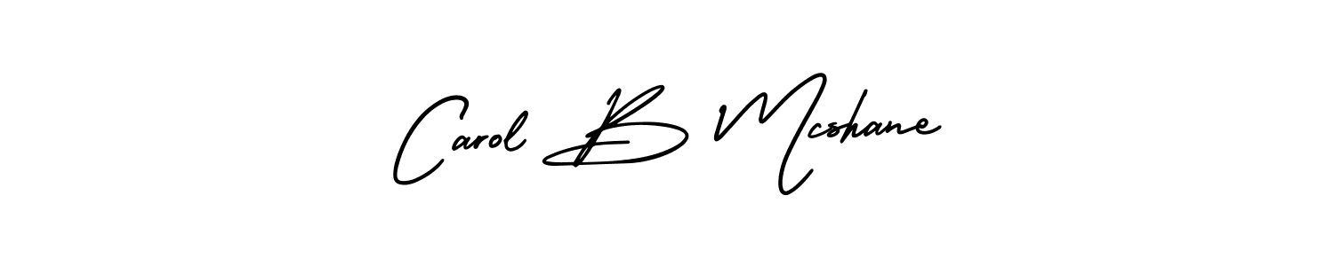 You should practise on your own different ways (AmerikaSignatureDemo-Regular) to write your name (Carol B Mcshane) in signature. don't let someone else do it for you. Carol B Mcshane signature style 3 images and pictures png