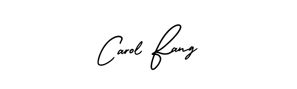 The best way (AmerikaSignatureDemo-Regular) to make a short signature is to pick only two or three words in your name. The name Carol Fang include a total of six letters. For converting this name. Carol Fang signature style 3 images and pictures png