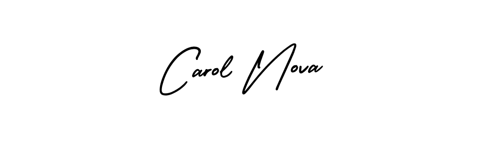 The best way (AmerikaSignatureDemo-Regular) to make a short signature is to pick only two or three words in your name. The name Carol Nova include a total of six letters. For converting this name. Carol Nova signature style 3 images and pictures png