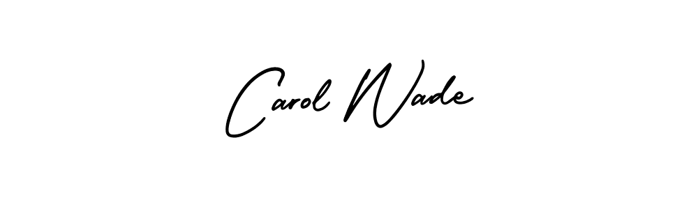 The best way (AmerikaSignatureDemo-Regular) to make a short signature is to pick only two or three words in your name. The name Carol Wade include a total of six letters. For converting this name. Carol Wade signature style 3 images and pictures png