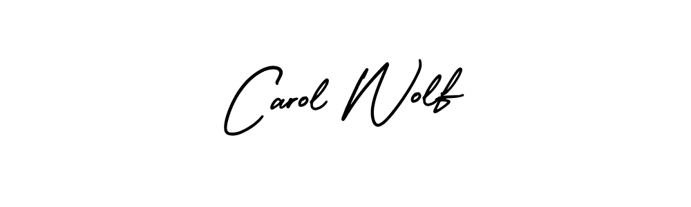 Create a beautiful signature design for name Carol Wolf. With this signature (AmerikaSignatureDemo-Regular) fonts, you can make a handwritten signature for free. Carol Wolf signature style 3 images and pictures png