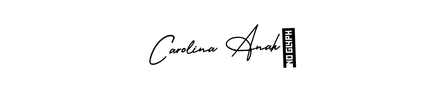 The best way (AmerikaSignatureDemo-Regular) to make a short signature is to pick only two or three words in your name. The name Carolina Anahí include a total of six letters. For converting this name. Carolina Anahí signature style 3 images and pictures png