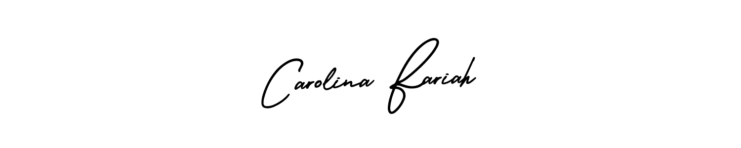 Best and Professional Signature Style for Carolina Fariah. AmerikaSignatureDemo-Regular Best Signature Style Collection. Carolina Fariah signature style 3 images and pictures png