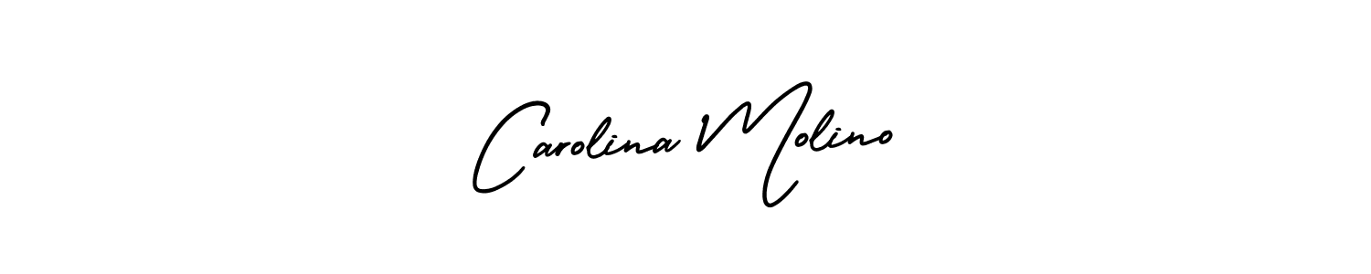 It looks lik you need a new signature style for name Carolina Molino. Design unique handwritten (AmerikaSignatureDemo-Regular) signature with our free signature maker in just a few clicks. Carolina Molino signature style 3 images and pictures png