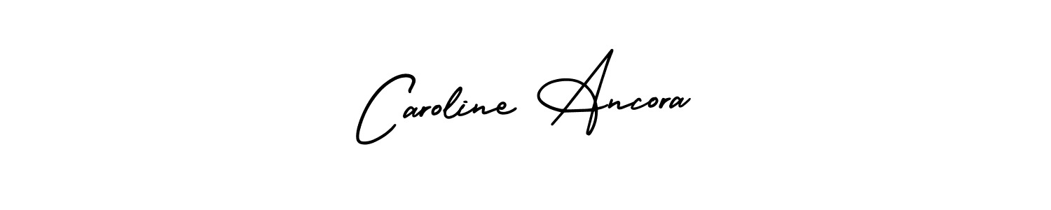 Caroline Ancora stylish signature style. Best Handwritten Sign (AmerikaSignatureDemo-Regular) for my name. Handwritten Signature Collection Ideas for my name Caroline Ancora. Caroline Ancora signature style 3 images and pictures png