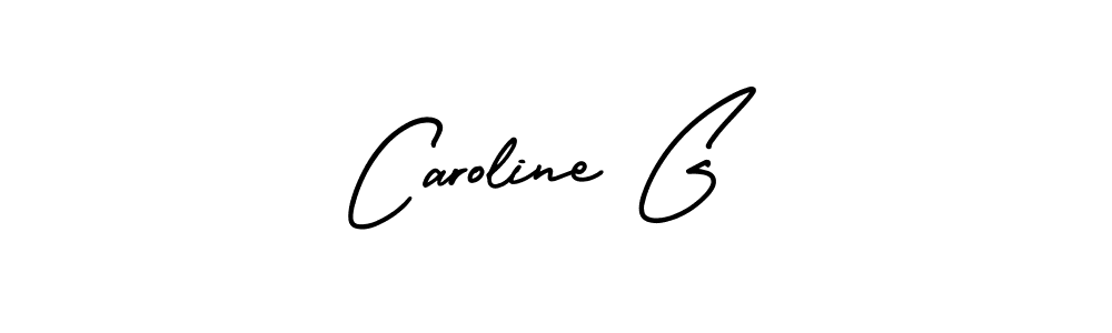 You should practise on your own different ways (AmerikaSignatureDemo-Regular) to write your name (Caroline G) in signature. don't let someone else do it for you. Caroline G signature style 3 images and pictures png