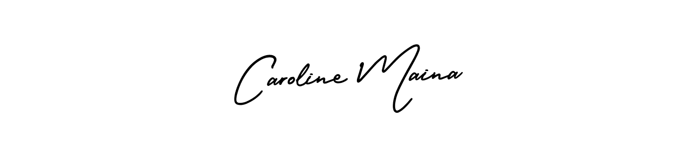 Use a signature maker to create a handwritten signature online. With this signature software, you can design (AmerikaSignatureDemo-Regular) your own signature for name Caroline Maina. Caroline Maina signature style 3 images and pictures png