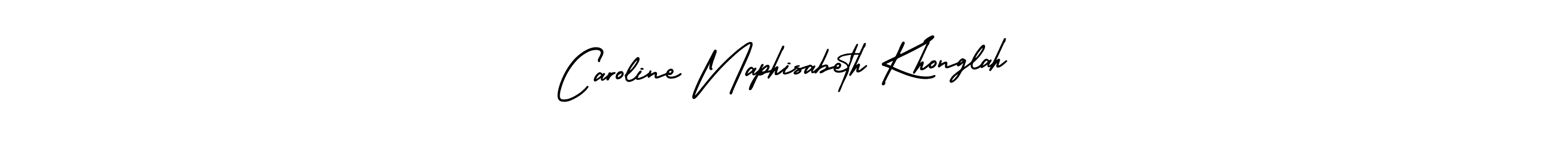 Create a beautiful signature design for name Caroline Naphisabeth Khonglah. With this signature (AmerikaSignatureDemo-Regular) fonts, you can make a handwritten signature for free. Caroline Naphisabeth Khonglah signature style 3 images and pictures png