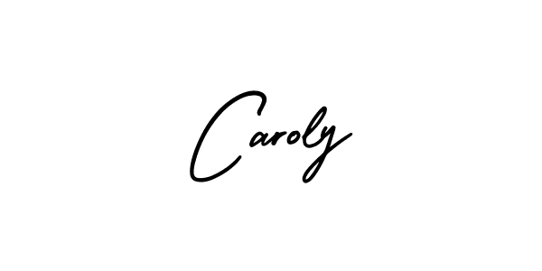 Design your own signature with our free online signature maker. With this signature software, you can create a handwritten (AmerikaSignatureDemo-Regular) signature for name Caroly. Caroly signature style 3 images and pictures png