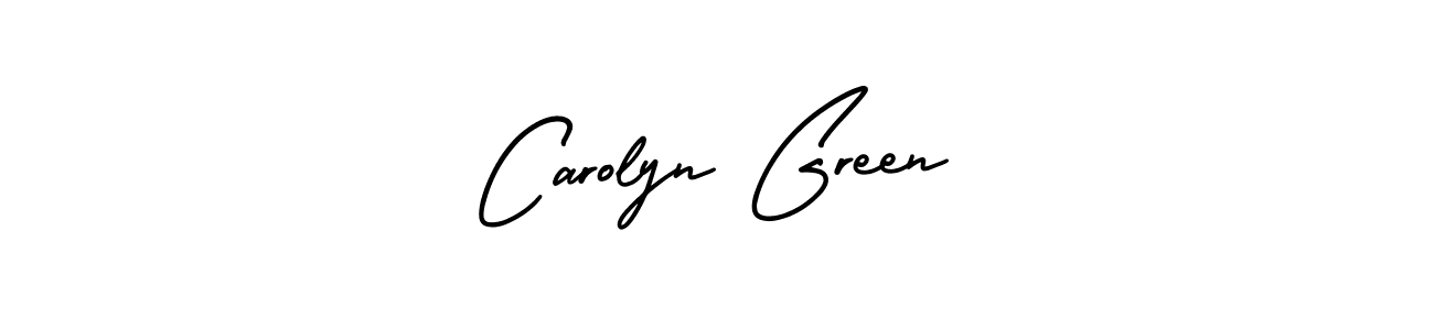 You should practise on your own different ways (AmerikaSignatureDemo-Regular) to write your name (Carolyn Green) in signature. don't let someone else do it for you. Carolyn Green signature style 3 images and pictures png